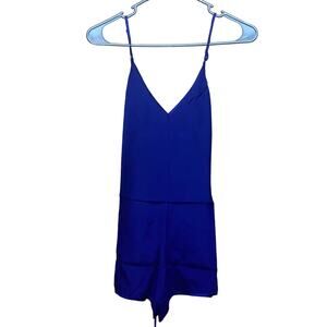 Naked Princess Le Marche Silk Romper Sapphire Blue New with Tags Size Small